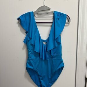 Trina Turk Ruffled One-Piece Swimsuit Size 8